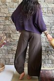 Conrad Grunge Loose Cotton Knit Aubergine